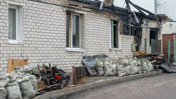 Professional Fire Damage Restoration technician working in Waverly, MN